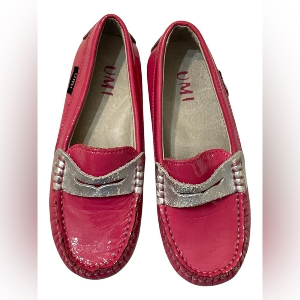 UMI Girls Cloud Tech Leather Slip On Loafers Shoes Youth sz 10‎